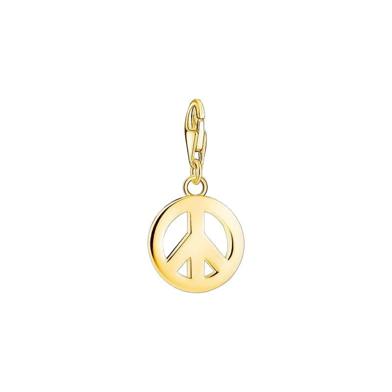Thomas Sabo Charm Pendant Peace With Colourful Stones Gold