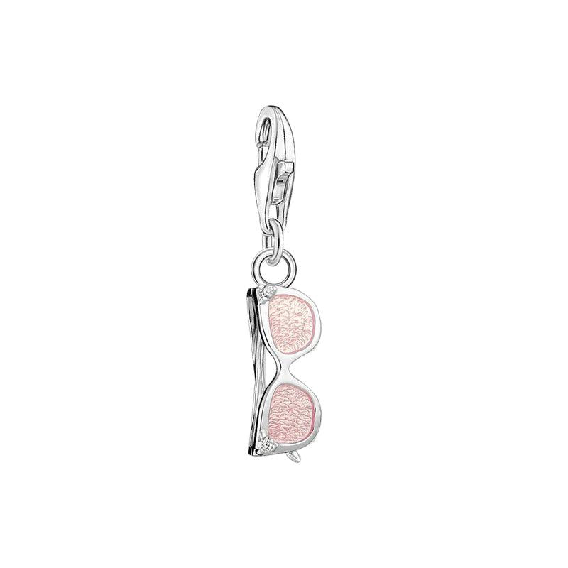 Thomas Sabo Charm Pendant - Pink Sunglasses with White Stones