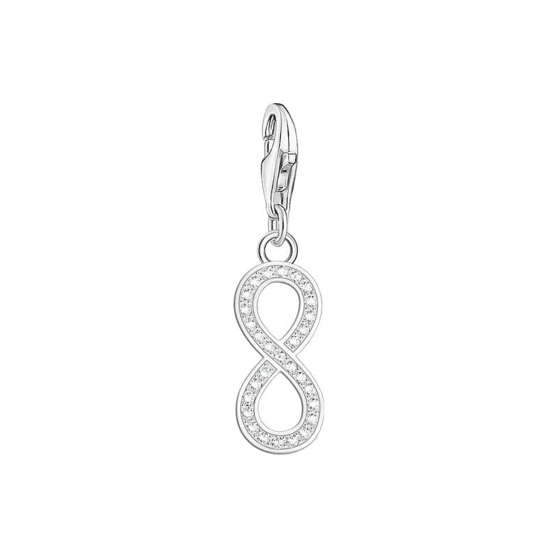 Thomas Sabo Charm Pendant - Silver Infinity with Zirconia Stones