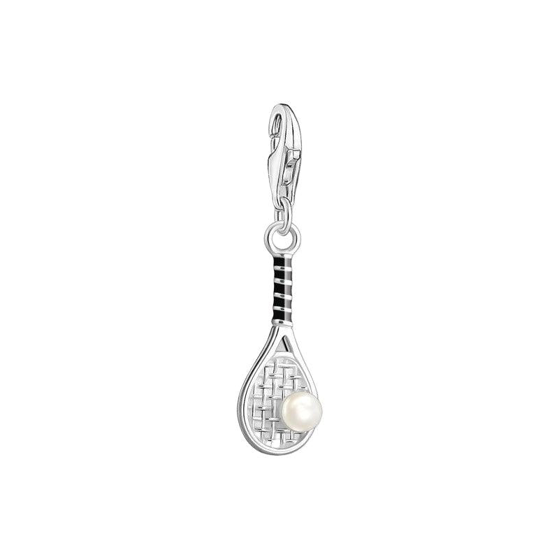 Thomas Sabo Charm Pendant - Tennis Racket with Freshwater Pearl