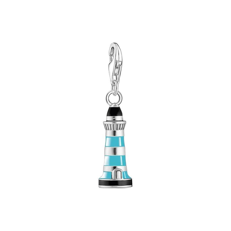 Thomas Sabo Charm Pendant - Turquoise Lighthouse Silver