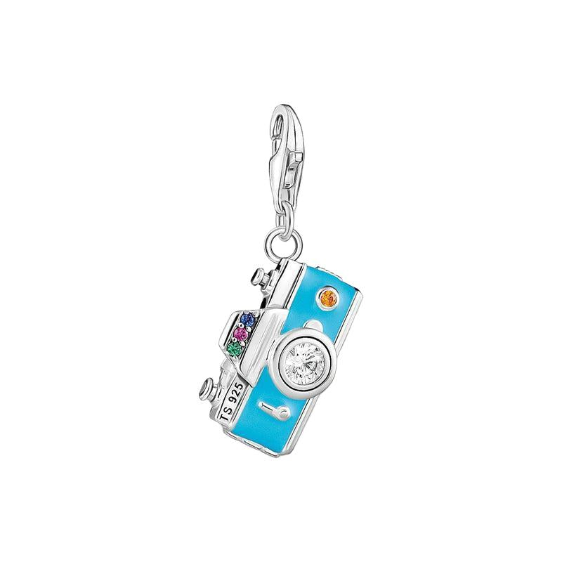 Thomas Sabo Charm Pendant - Turquoise Retro Camera - Silver