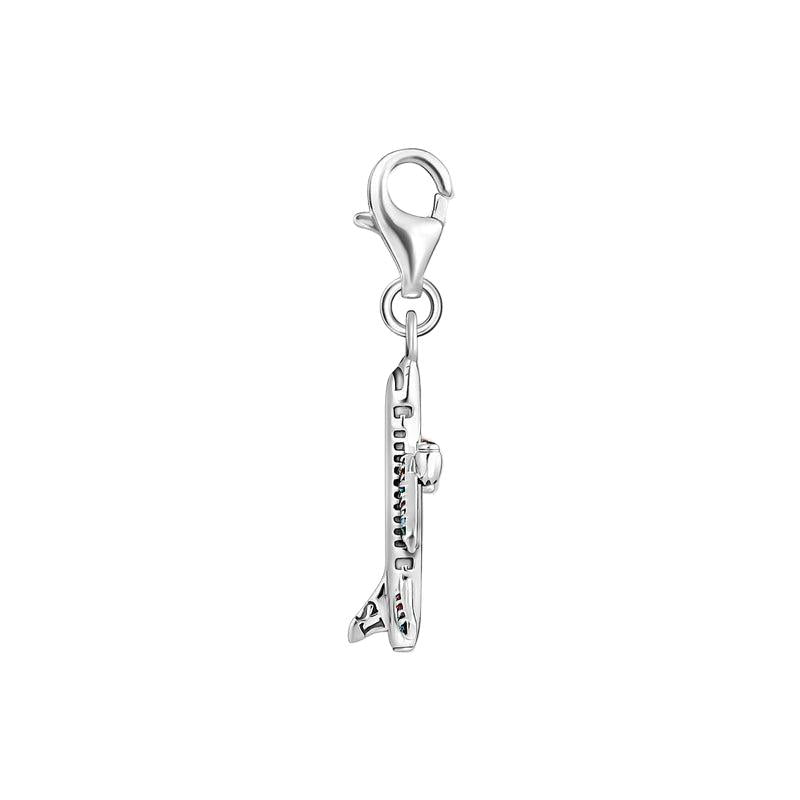 Thomas Sabo Charm Pendant With Colourful Aeroplane Silver