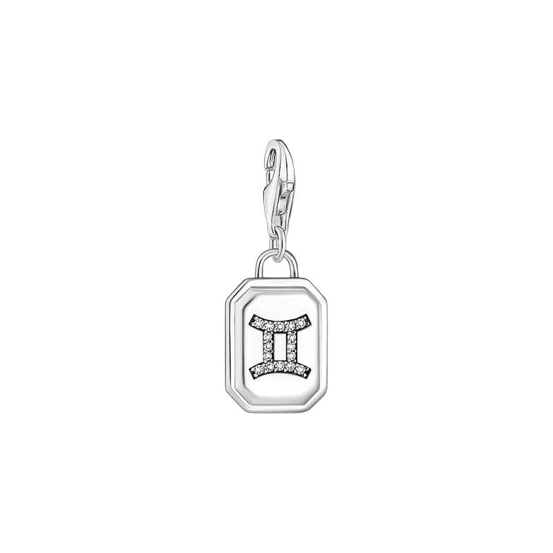 Thomas Sabo Charm Pendant - Zodiac Sign Gemini with Zirconia