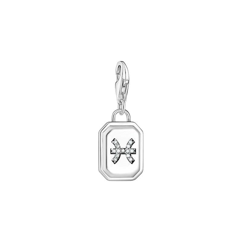 Thomas Sabo Charm Pendant - Zodiac Sign Pisces with Zirconia
