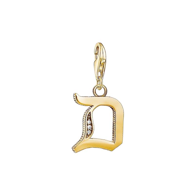 Thomas Sabo Charm pendant letter D gold