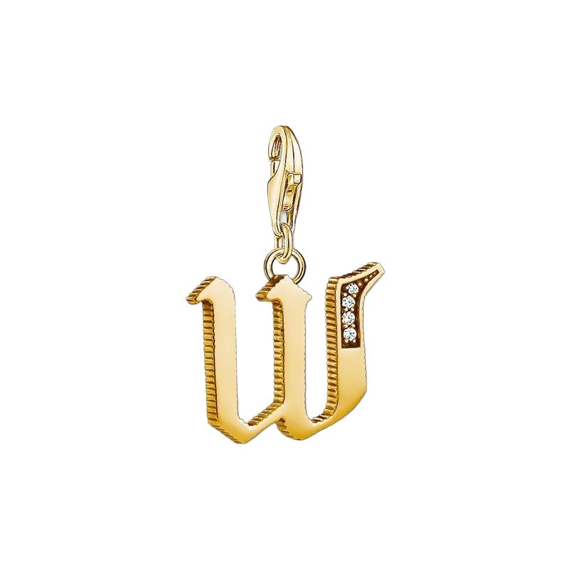Thomas Sabo Charm pendant letter W gold