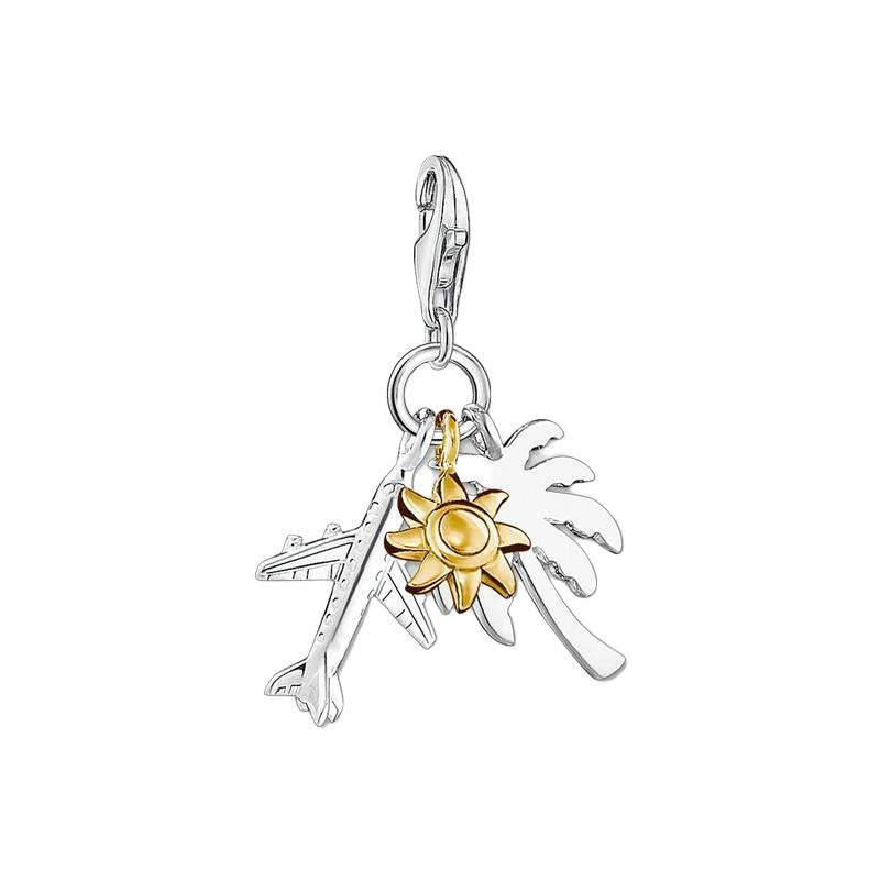 Thomas Sabo Charm pendant palm tree, sun, plane