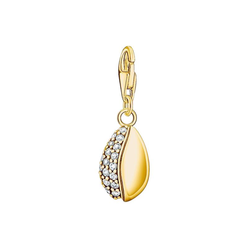 Thomas Sabo Charm pendant shell with white stones gold