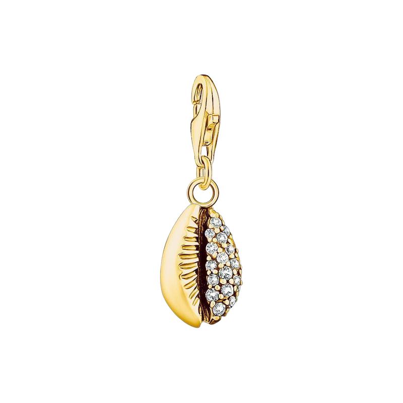 Thomas Sabo Charm pendant shell with white stones gold