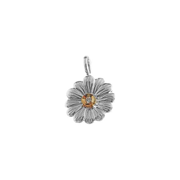 Thomas Sabo Cloverleaf Pendant with Eyelet with Gold Diamonds Silver Sweet + Diamond