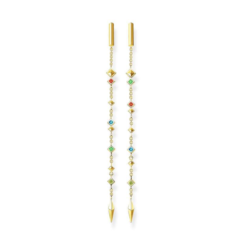 Thomas Sabo Colourful CZ Single Drop Earrings