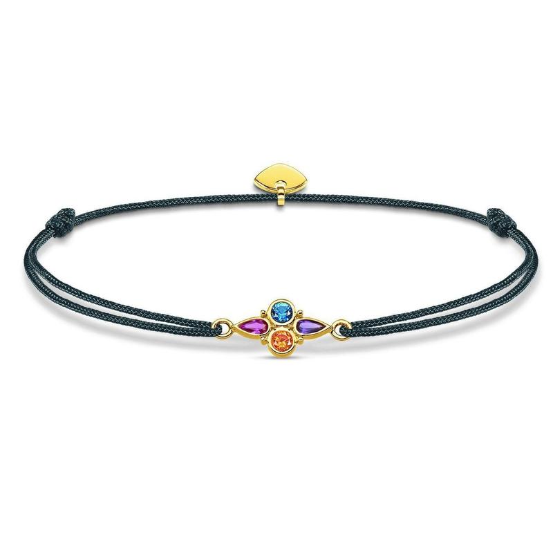 Thomas Sabo Colourful Dia Shaped Black Bracelet