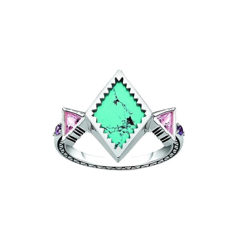 Thomas Sabo Colourful Diamond Shaped Ring