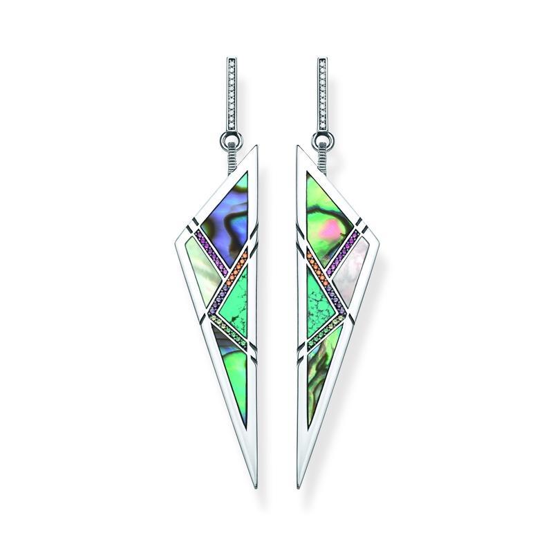 Thomas Sabo Colourful Triangle Shaped Earrings