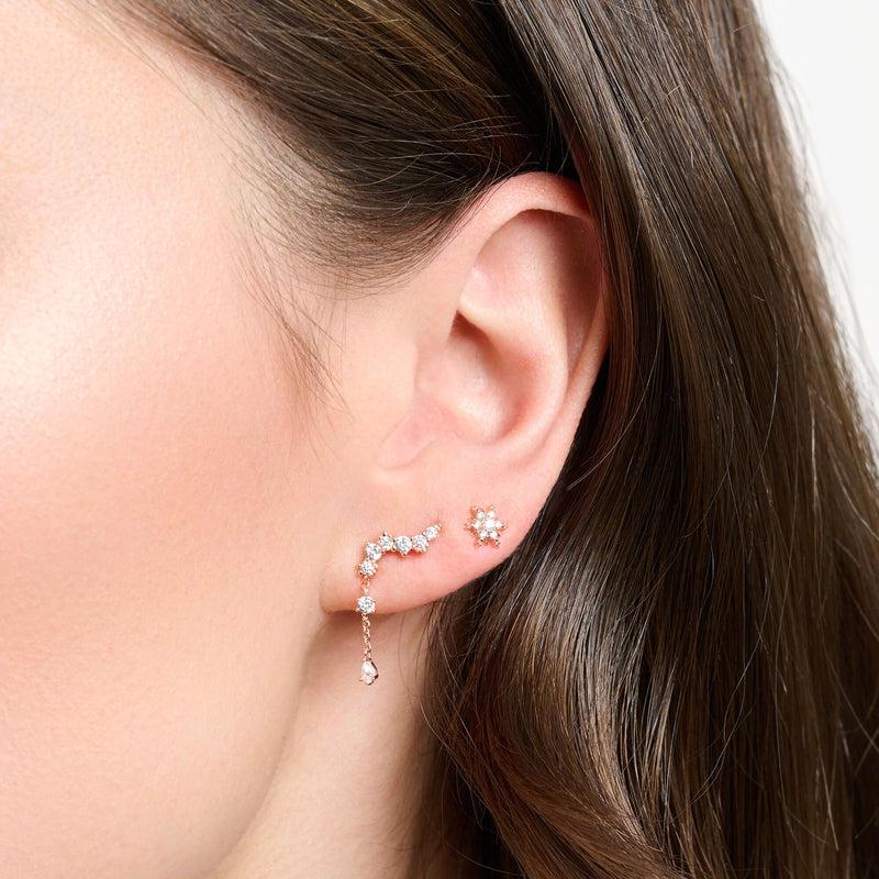 Thomas Sabo Ear Climber Ice Crystals Rose Gold