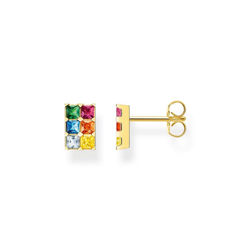 Thomas Sabo Ear Studs Colourful Stones Gold