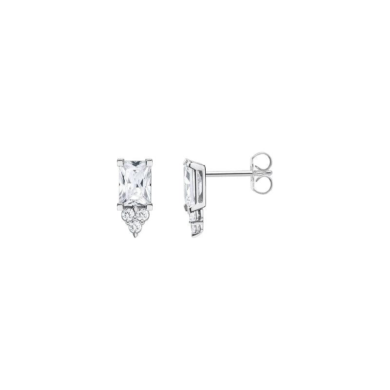 Thomas Sabo Ear studs white stone silver