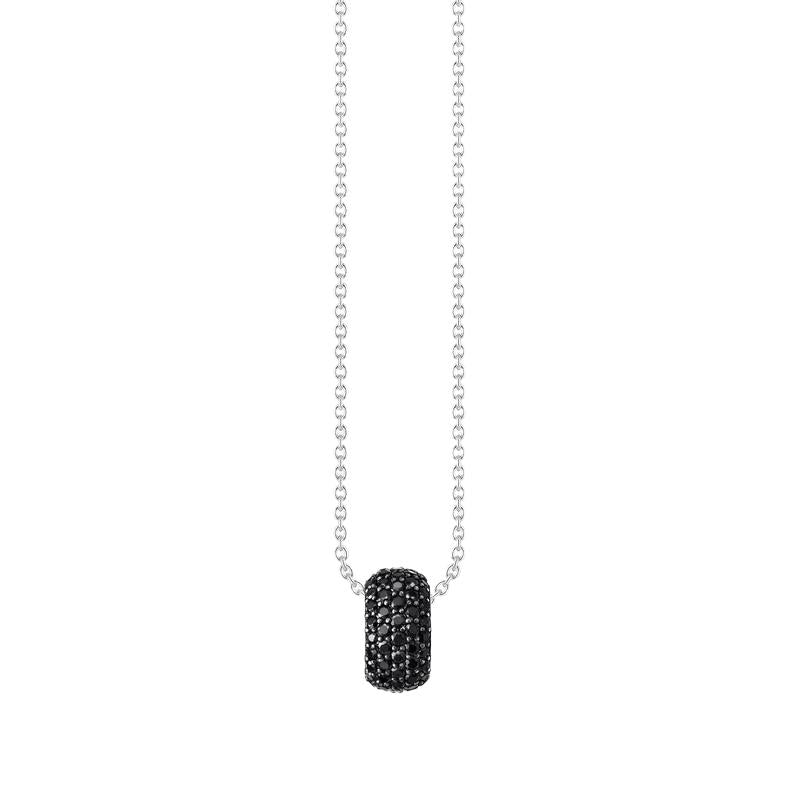 Thomas Sabo Elegant Blackened Silver Ring Pendant Necklace