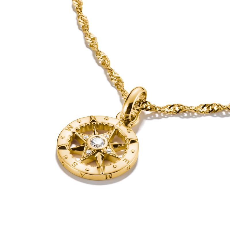 Thomas Sabo Elegant Gold Plated Compass Charm