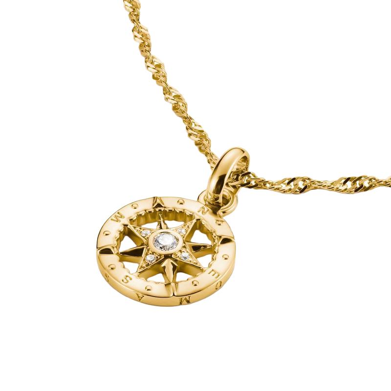 Thomas Sabo Elegant Gold Plated Compass Charm