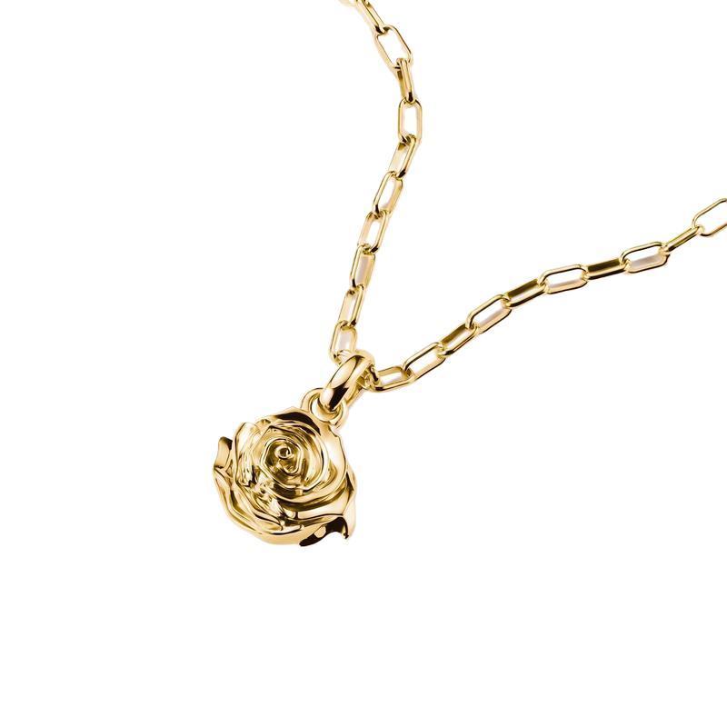 Thomas Sabo Elegant Gold Plated Rose Blossom Charm