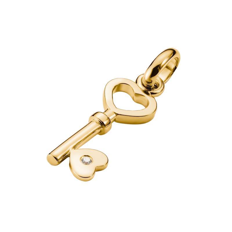 Thomas Sabo Elegant Gold-Plated Sterling Silver Love Key Charm