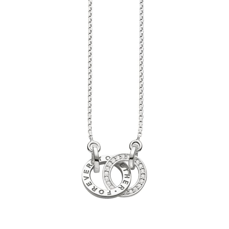 Thomas Sabo Elegant Intertwined Circles Sterling Silver Necklace