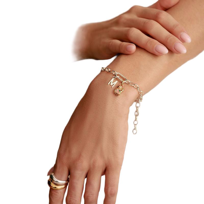 Thomas Sabo Elegant Sterling Silver Charm Bracelet