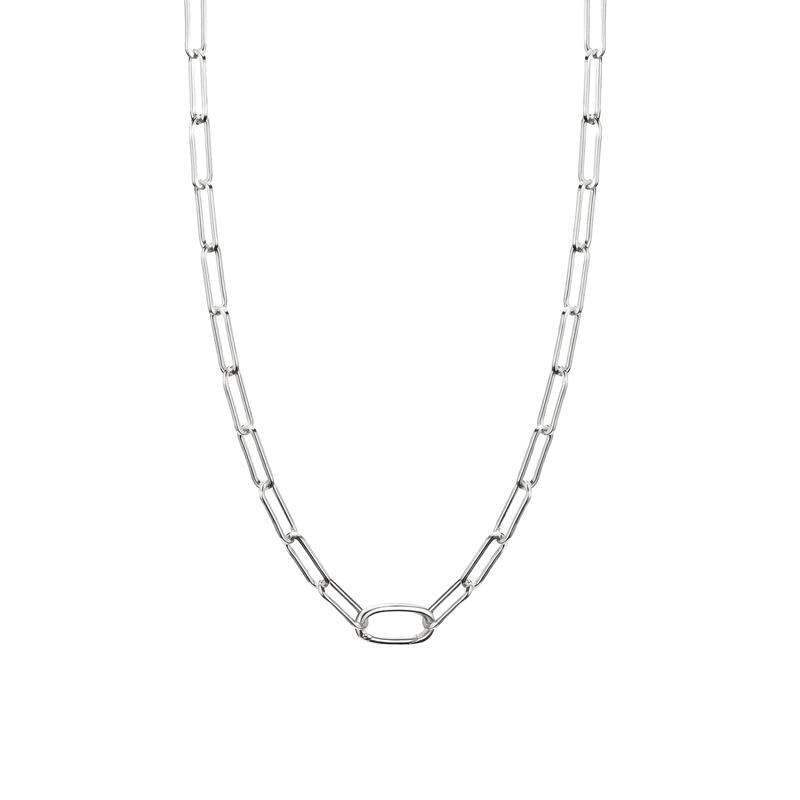 Thomas Sabo Elegant Sterling Silver Paperclip Chain Necklace