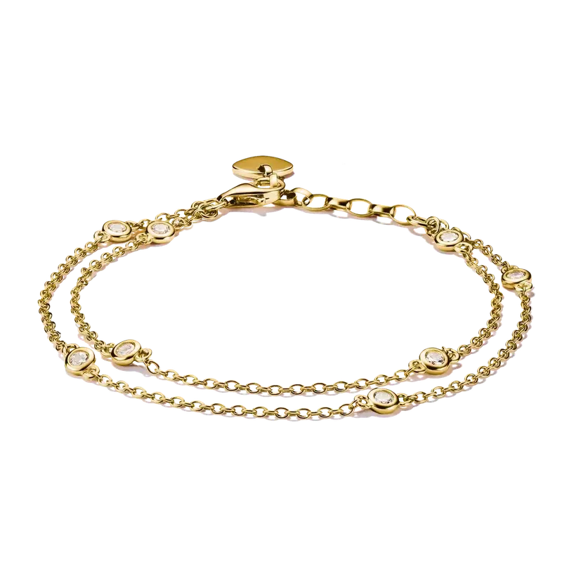 Thomas Sabo Elyndra 18k Gold Plated Double-Row Bracelet