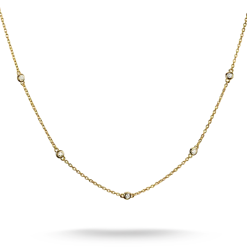 Thomas Sabo Elyndra 18k Gold Plated Necklace with White Zirconia Stones