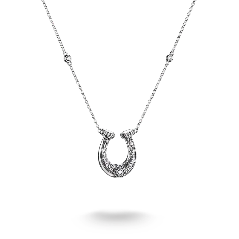 Thomas Sabo Elyndra Blackened Silver Horseshoe Necklace