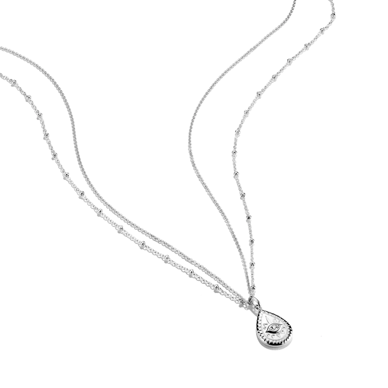 Thomas Sabo Elyndra Silver Eye Double Necklace with Zirconia