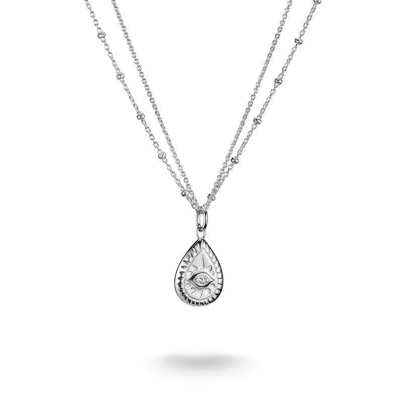 Thomas Sabo Elyndra Silver Eye Double Necklace with Zirconia
