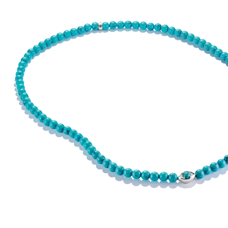 Thomas Sabo Elyndra Silver Necklace with Turquoise Eye Beads
