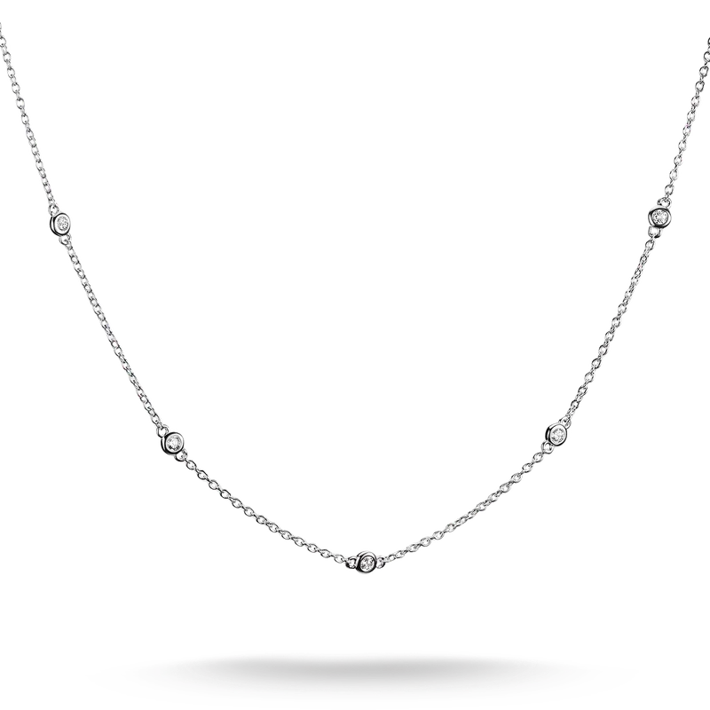 Thomas Sabo Elyndra Silver Necklace with White Zirconia Stones