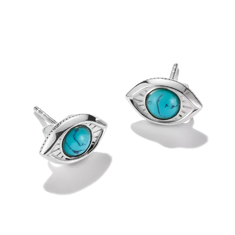 Thomas Sabo Elyndra Silver Turquoise Eye Stud Earrings