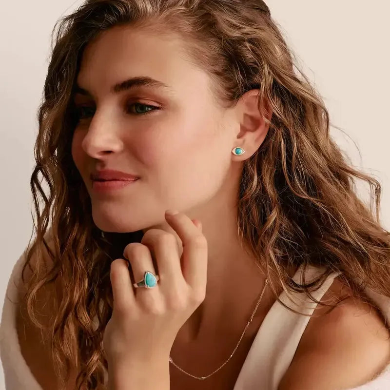 Thomas Sabo Elyndra Silver Turquoise Eye Stud Earrings