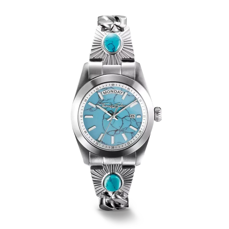 Thomas Sabo Elyndra Stainless Steel Silver Turquoise Watch