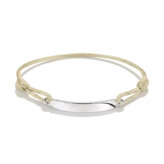 Thomas Sabo Engravable Beige Textile Bracelet