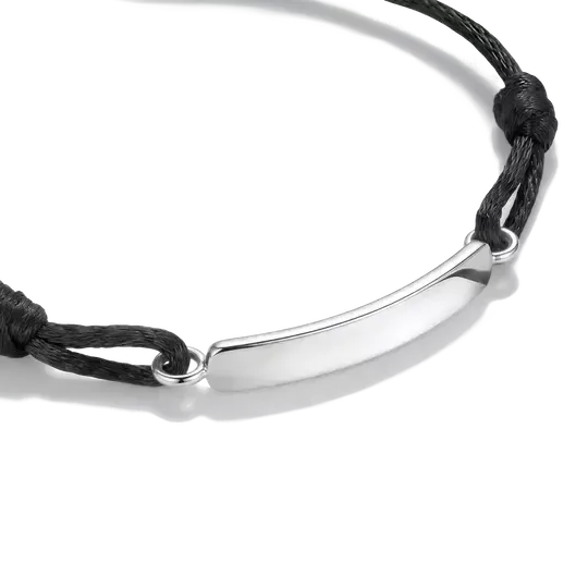 Thomas Sabo Engravable Black Textile Bracelet