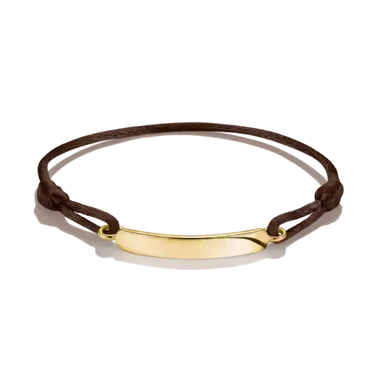 Thomas Sabo Engravable Dark Brown Textile Bracelet