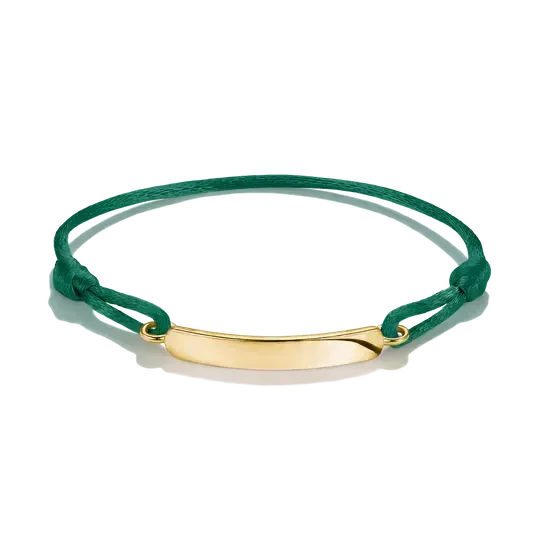 Thomas Sabo Engravable Dark Green Textile Bracelet