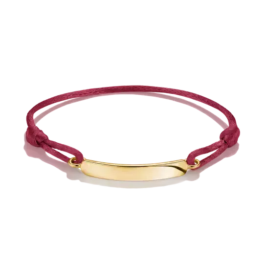 Thomas Sabo Engravable Dark Red Textile Bracelet