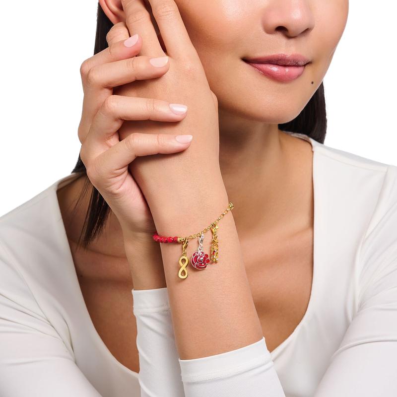 Thomas Sabo Exquisite Red Rose Charm
