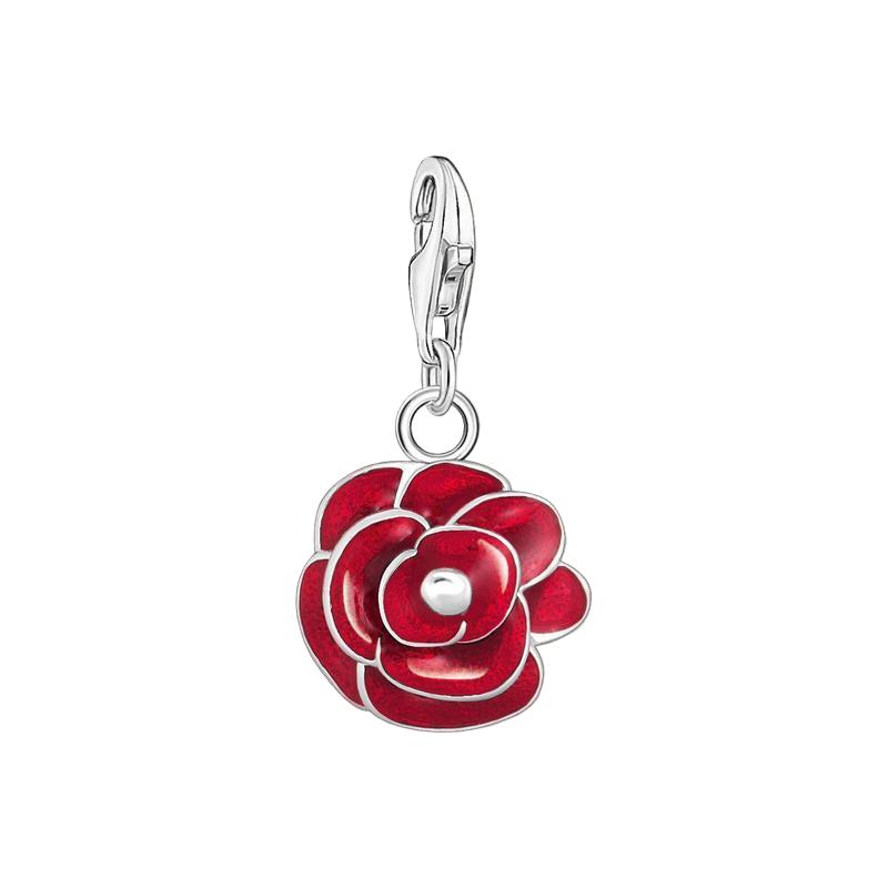 Thomas Sabo Exquisite Red Rose Charm