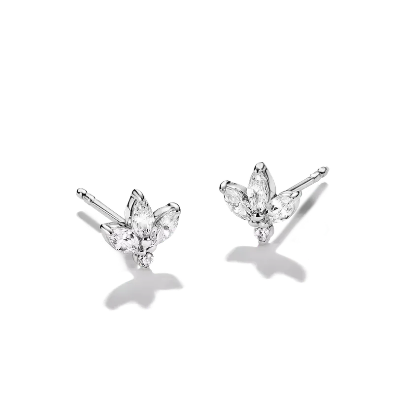 THOMAS SABO Flower Teardrop Zirconia Stud Earrings