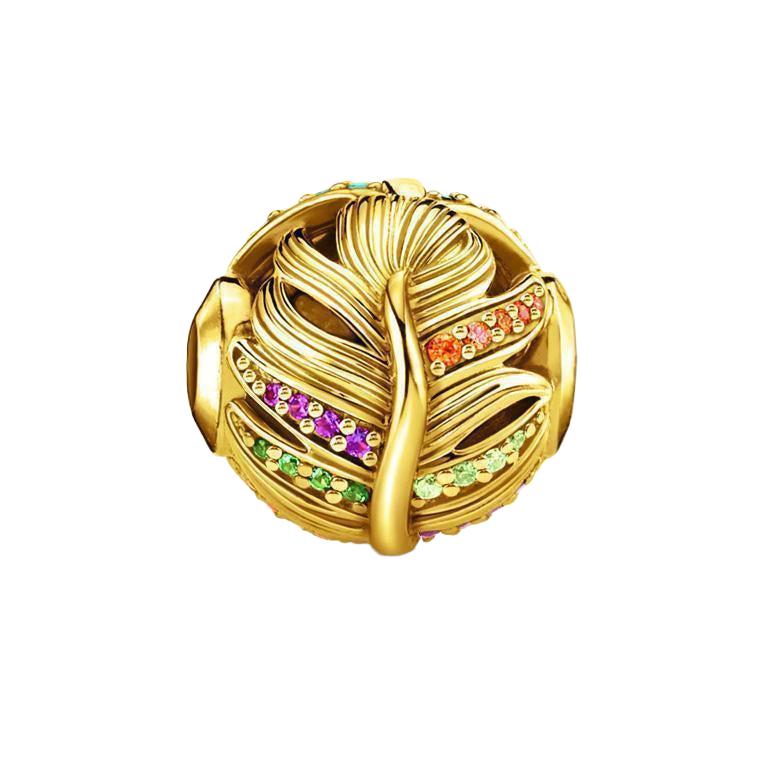 Thomas Sabo Gold Coloured Feather Bead