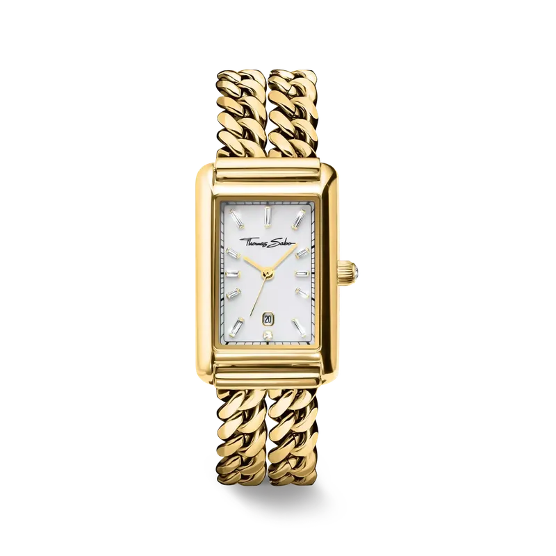 Thomas Sabo Gold-Coloured Ladies' Rectangular Watch